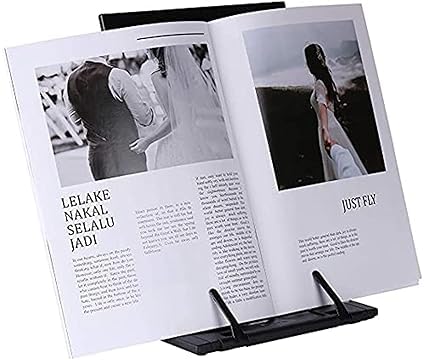 HOMETIC Metal Typing Book Desk Holder for HandsFree Reading Stand Holder for Books Document Draft Reader Paper Stand - Image 5