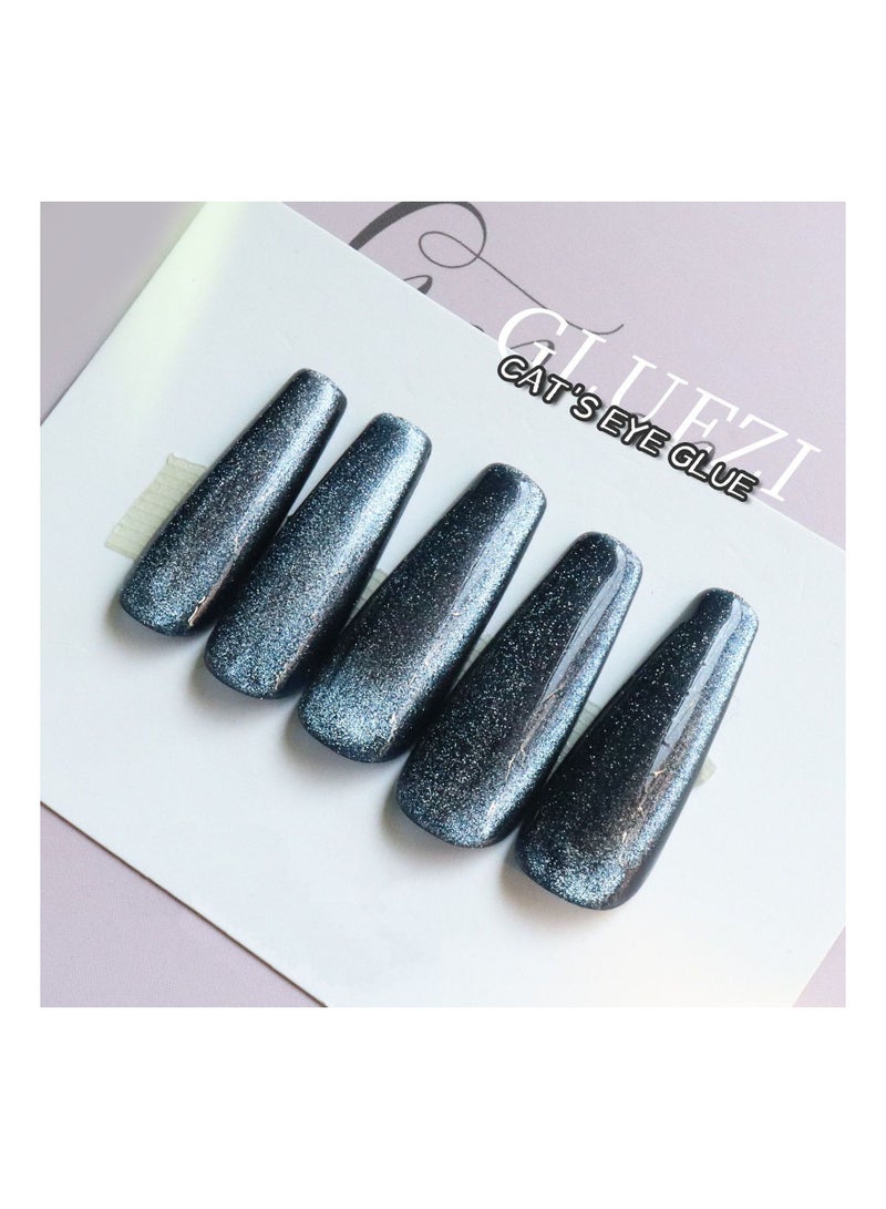 Miss Gooey Gel Nails Polish Set UV LED Needs Super Shiny Color Long Lasting,Cat Eye Glitter with Magnetic Stick Kit ,Quick Drying Magnetic Art Manicure DIY At Home Soak for Women - Image 4