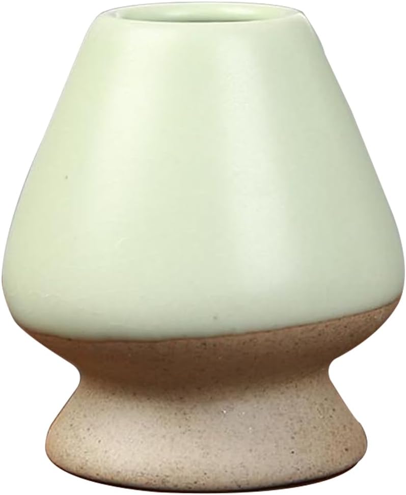 OUGETHER Matcha Tea Whisk Holder, 1Pc Chasen Stand, Ceramic Whisk Holder Chasen Stand fit for Traditional Japanese Tea Matcha Set Accessories (Light Green) - Image 1