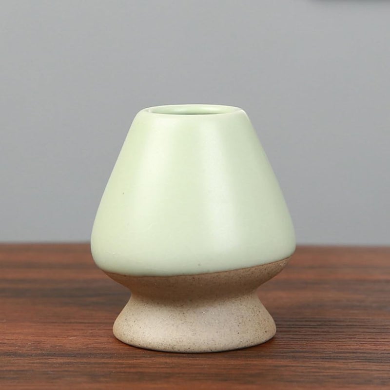 OUGETHER Matcha Tea Whisk Holder, 1Pc Chasen Stand, Ceramic Whisk Holder Chasen Stand fit for Traditional Japanese Tea Matcha Set Accessories (Light Green) - Image 4