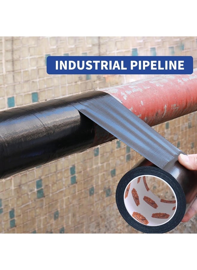Biella Black All-Weather Pvc Anti-Corrosive Pipe Protection Tape - 2" X 50Ft | Durable, Waterproof, Corrosion-Resistant, Heat-Resistant  - Image 3