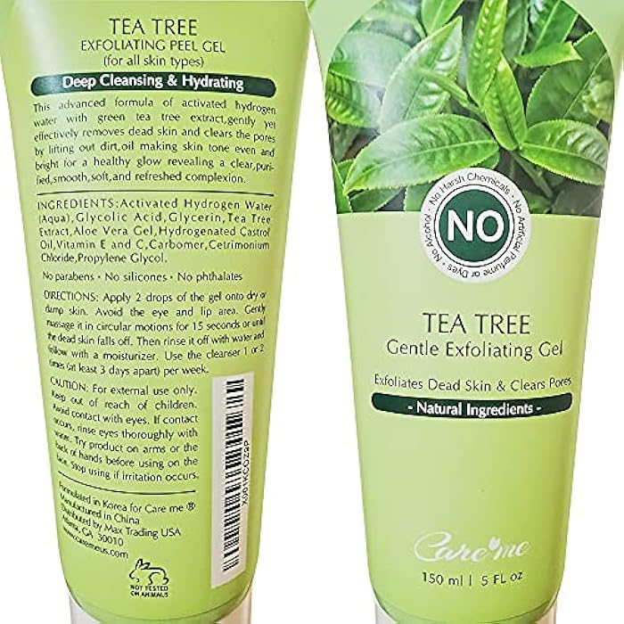 Care Me Facial Exfoliating Gel, Non-Scrub Gentle Exfoliantor for Face & Body, Exfoliates, Peels, and Removes Dead Skin Cells, Reveals Glowing, Brighter Skin, 150 ml/5 fl oz - Image 2