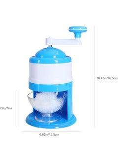 HOOKOR Portable Manual Hand Crank Operated Ice Crusher, Shaved Ice Maker Machine, Ice Crusher Shaver and Snow Cone Machine, Summer Small Ice-Shaving Machine for Kitchen Outdoor Picnics.  - Image 2