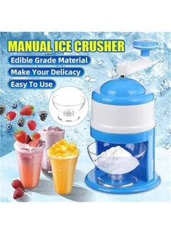HOOKOR Portable Manual Hand Crank Operated Ice Crusher, Shaved Ice Maker Machine, Ice Crusher Shaver and Snow Cone Machine, Summer Small Ice-Shaving Machine for Kitchen Outdoor Picnics.  - Image 3