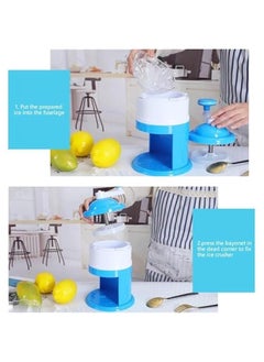 HOOKOR Portable Manual Hand Crank Operated Ice Crusher, Shaved Ice Maker Machine, Ice Crusher Shaver and Snow Cone Machine, Summer Small Ice-Shaving Machine for Kitchen Outdoor Picnics.  - Image 4