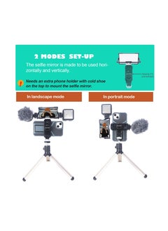SYOSI SYOSI, Plus Vlog Selfie Flip Mirror Mount, Applicable for iPhone and Mobile Phone, 360 Degree Flip Mirror fit for Sony A6 A7, Use for Horizontal, Vertical Video Filming Selfie Live-Streaming  - Image 4