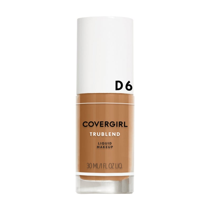 COVERGIRL truBlend Liquid Foundation Makeup Toasted Almond D6, 1 oz (packaging may vary) - Image 1