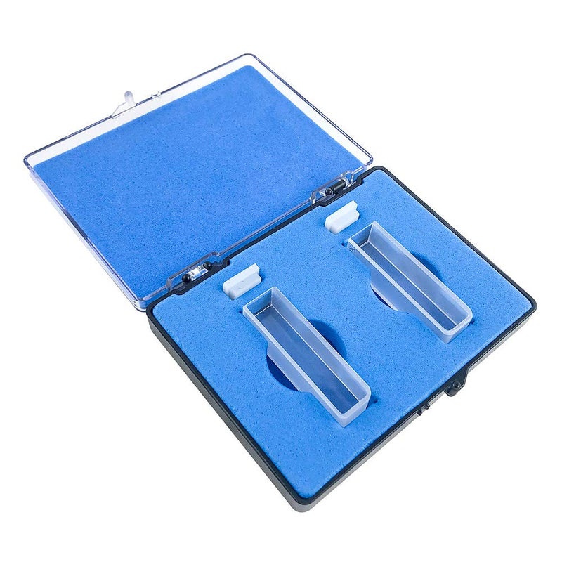 QWORK 3/8" Cuvettes Quartz for Spectrophotometer, 2 Pcs Square UV Sealable Quartz Cuvette 3.5 ML Spectrometer Cell Absorption Cell for UV-VIS Absorbance Studies 190-2500 nm Wavelength Range - Image 3