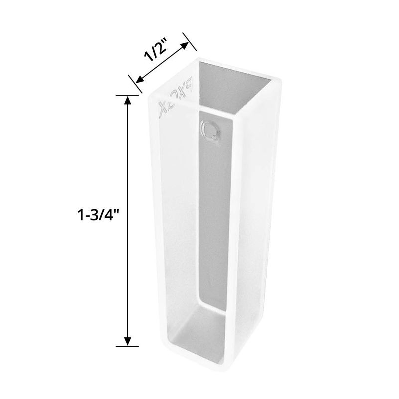 QWORK 3/8" Cuvettes Quartz for Spectrophotometer, 2 Pcs Square UV Sealable Quartz Cuvette 3.5 ML Spectrometer Cell Absorption Cell for UV-VIS Absorbance Studies 190-2500 nm Wavelength Range - Image 5