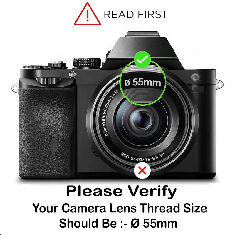 ZINROX ® 55-82mm Step Up Lens Filter Adapter Ring, Set of 1 Piece - Size :-55mm to 82mm Stepping Ring - Image 5