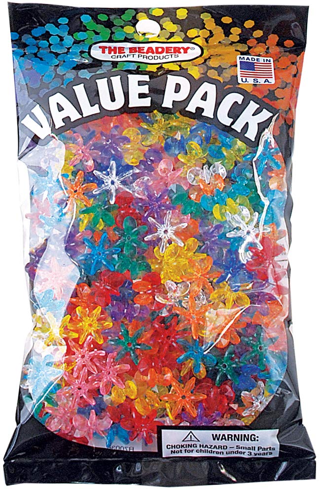 The Beadery 18mm Sunburst Beads Transparent Multi 270 Pieces 950V029