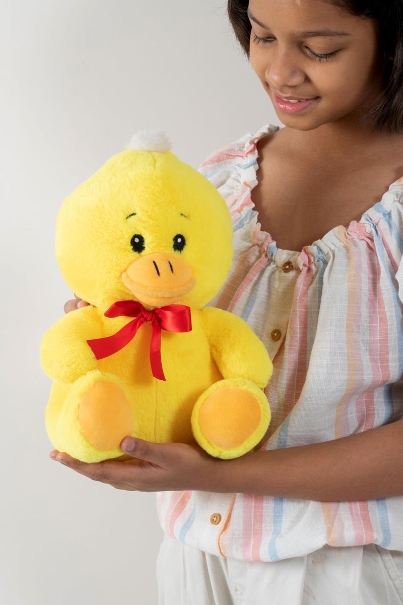 Dimpy Stuff Yellow Plush Duck Soft Toy, 25 cm, Yellow 25 cm (10") – Ultra-Soft Cute Return Gift Boys Girls - Image 2
