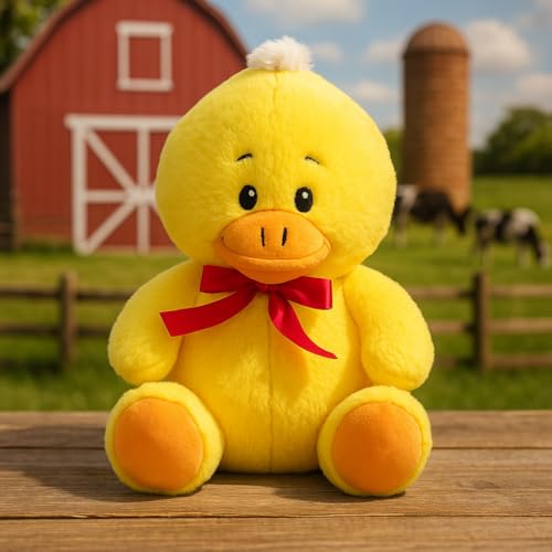 Dimpy Stuff Yellow Plush Duck Soft Toy, 25 cm, Yellow 25 cm (10") – Ultra-Soft Cute Return Gift Boys Girls - Image 1