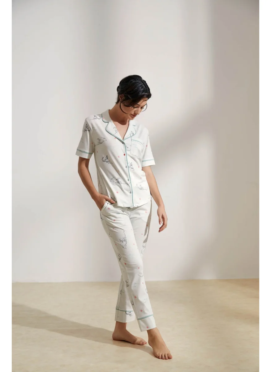 Hays Women's Cotton Shirt Collar Long Pajama Set