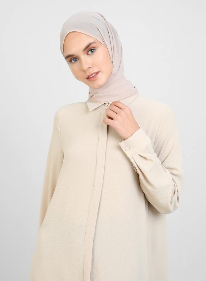 رفقة من مودانيسا تونيك طويل نسائي بيج - Image 3