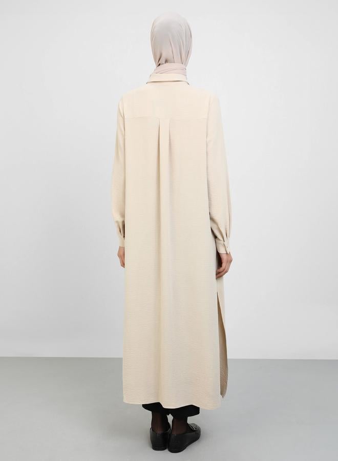 رفقة من مودانيسا تونيك طويل نسائي بيج - Image 2