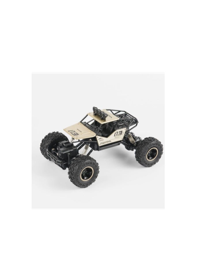 general Alloy off-road 4x4 charging RC car high-speed bigfoot climbing racing climbing car suitable for 7+   26cm x 17cm x 13cm, gold car - Image 1