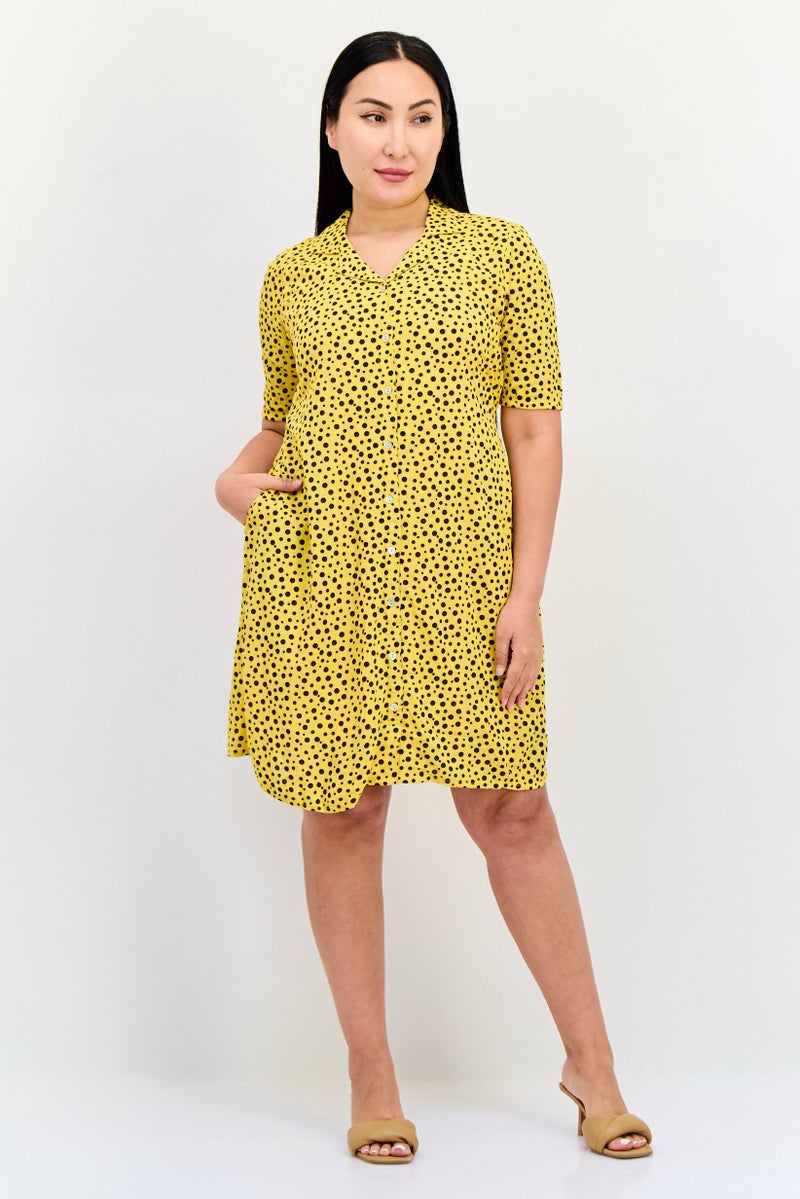 ONLY فستان ميني بنقاط بولكا للنساء، متعدد الألوان - Image 4