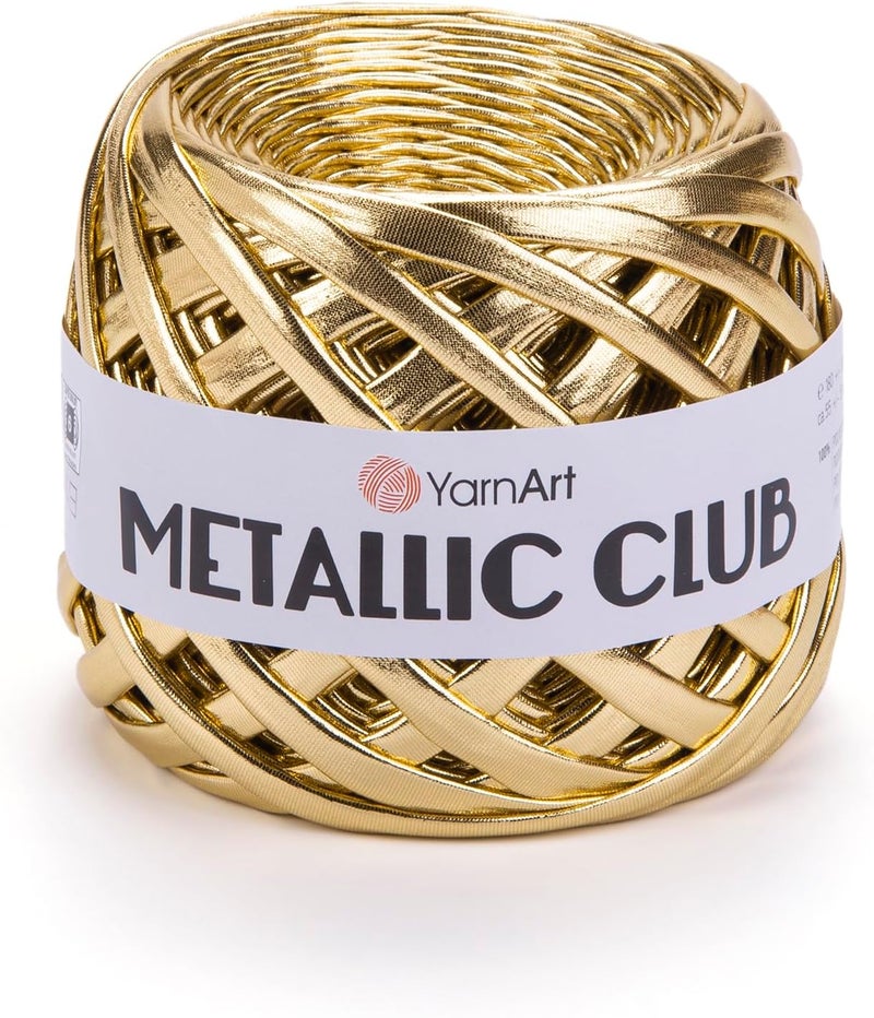 YarnArt YarnArt Metallic Club  Super Bulky TShirt Yarn 100 Polyester 635 oz 180g 60 yds 55m Shiny Multicolor Thread for Handbags Chic Night Bags and Crochet Projects 8105  - Image 1