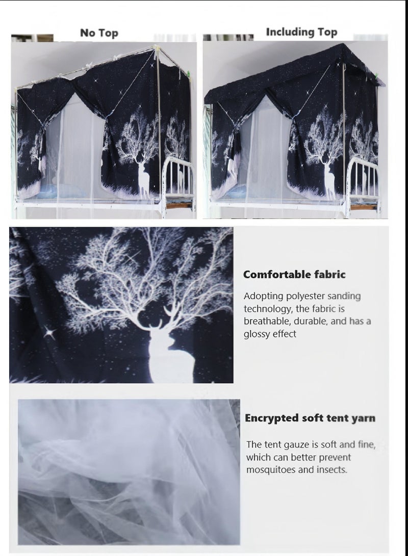 SISGL ستارة سرير مفرد من أبر ديك مع حامل وشبكة ناموسية - Image 4