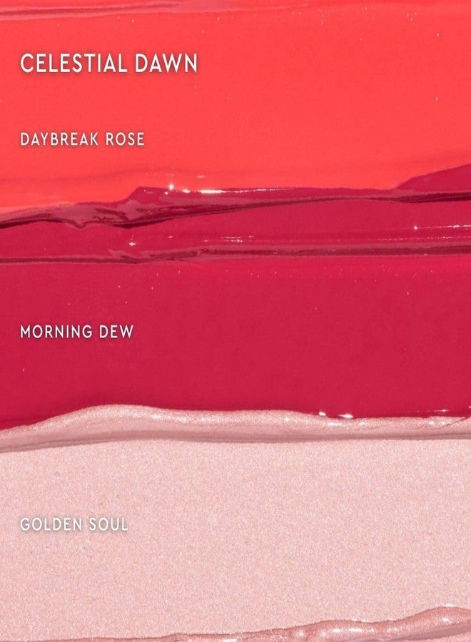 كيرو مجموعة كيرو جلو أون ذا جو 3 في 1 من الهايلايتر وأحمر الخدود - فجر سماوي، 3.5 مل | غنية بحمض الهيالورونيك والببتيدات | تركيبة نظيفة، نباتية، ومرطبة - Image 3