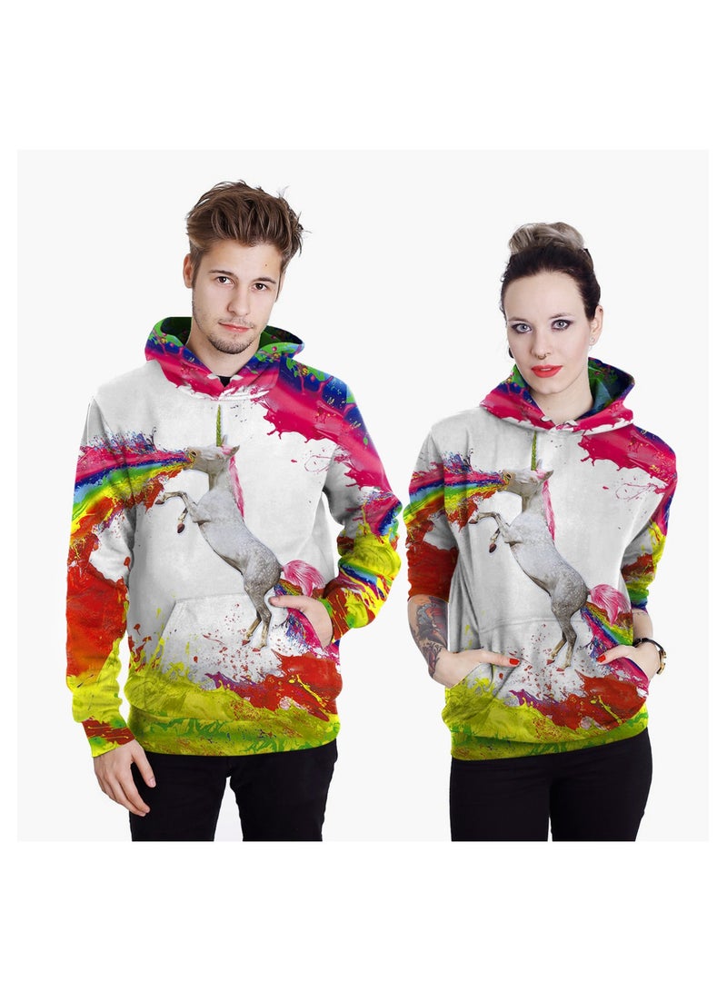 Loquat Single Piece Digital Printed Hooded Long Sleeved Sweater  - Image 1