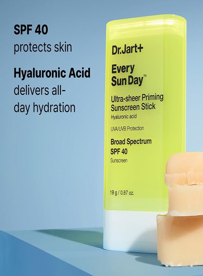 Dr.Jart+ Every Sun Day Invisible Korean Priming Sunscreen Stick SPF 40 with Hyaluronic Acid | Glides Over Makeup | Korean Skincare | Travel Size, 0.67 Ounce - Image 5
