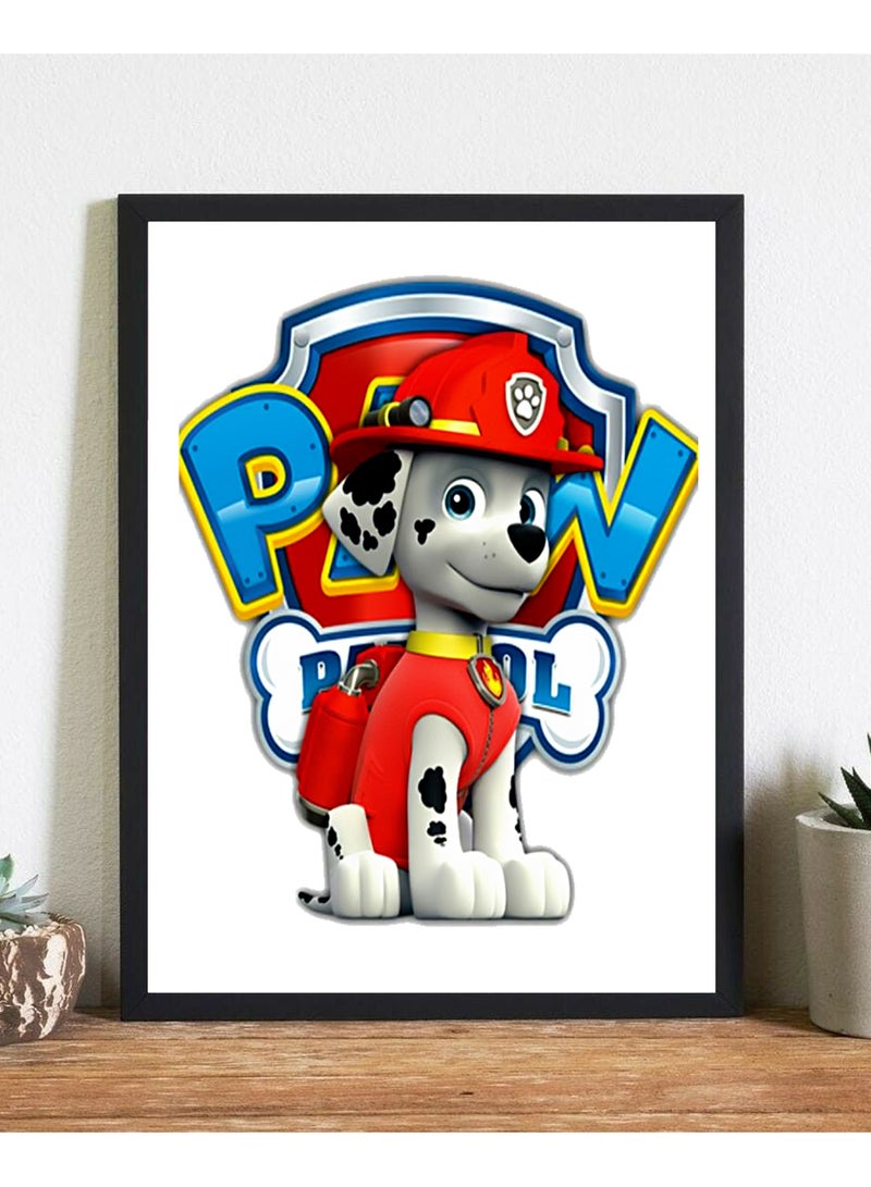 URBANTRANDS Paw Patrol Wall Decor Poster With Frame  - Image 1