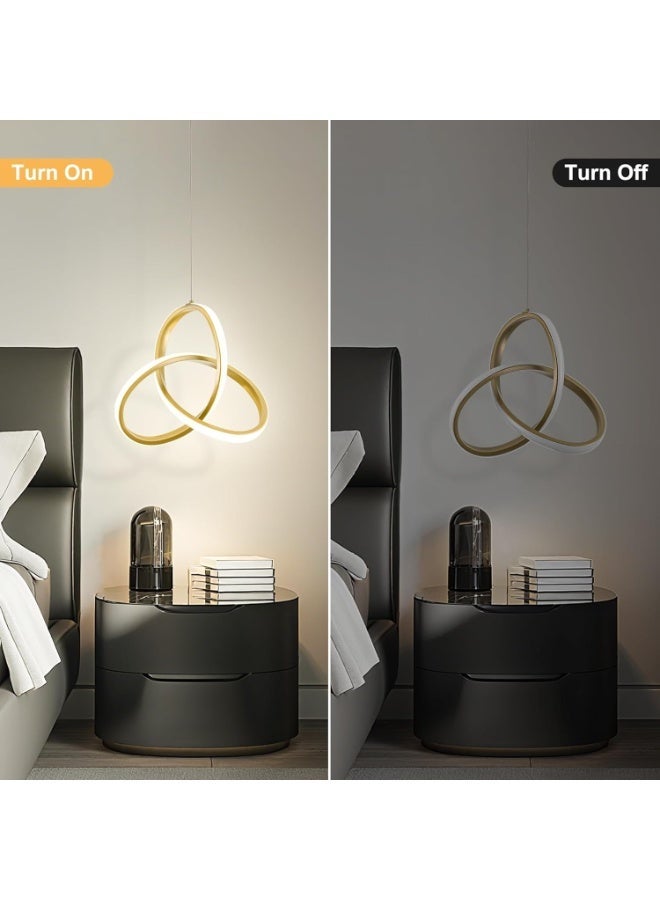 Bukela Spiral Kitchen Pendant Lighting, 4000K Modern LED Pendant Lighting, 18W Adjustable Height Island Light Fixture for Kitchen Bedroom Kitchen Island Cafe, 1 Pack (Gold) - Image 3
