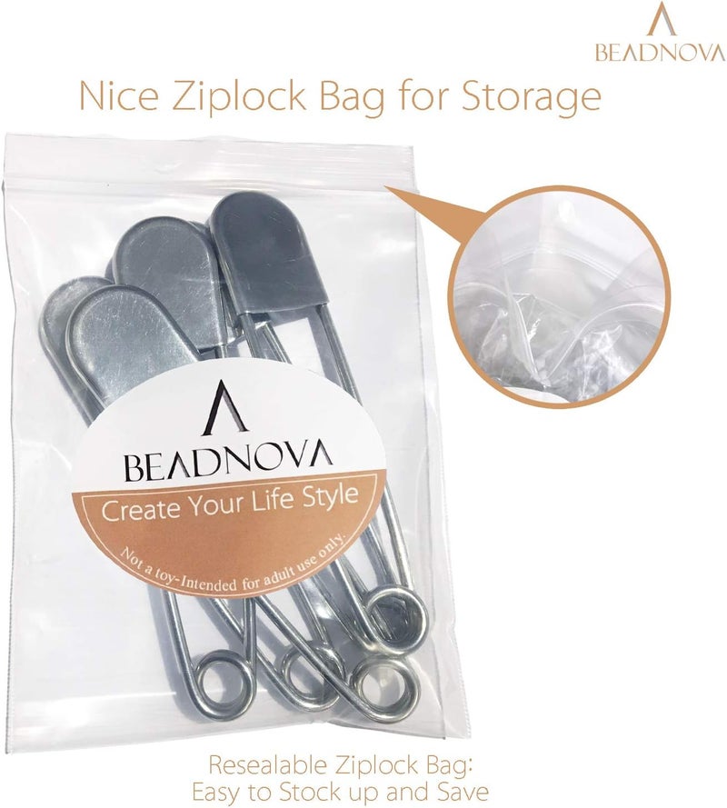 BEADNOVA 5 Inch Large Safety Pins for Clothes Big Heavy Giant Safety Pin for Fashion Sewing Quilting Blankets Upholstery Laundry and Craft 13cm 5pcs - Image 5