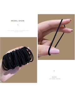 Kormesic 100-Piece Solid Color Hair Ties, Minimalist Ponytail Holders, Elastic Hair Rings, Hair Accessories  - Image 5