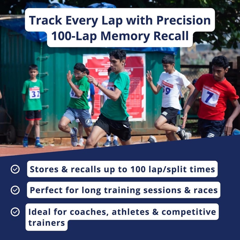 ULTRAK 495 100 Lap Memory Black Professional Stopwatches Continuous Display of Event Time New - Image 5