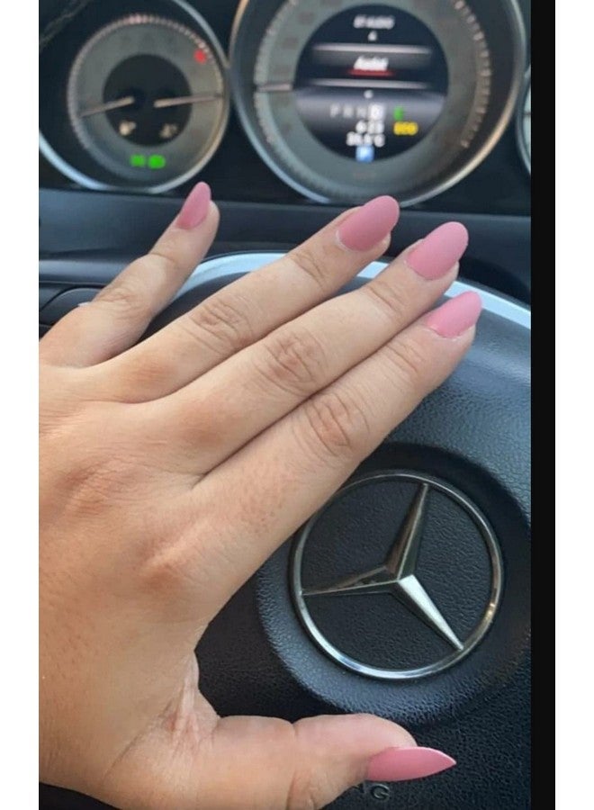 KLOSS BEAUTY French Kiss Short Round Matt Nails - Set Of 24 Reusable, Uv Treated Gel Finished Press-On Nails With Matt Finish (Nude) - Image 1