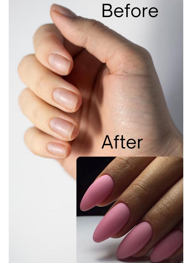 KLOSS BEAUTY French Kiss Short Round Matt Nails - Set Of 24 Reusable, Uv Treated Gel Finished Press-On Nails With Matt Finish (Nude) - Image 2