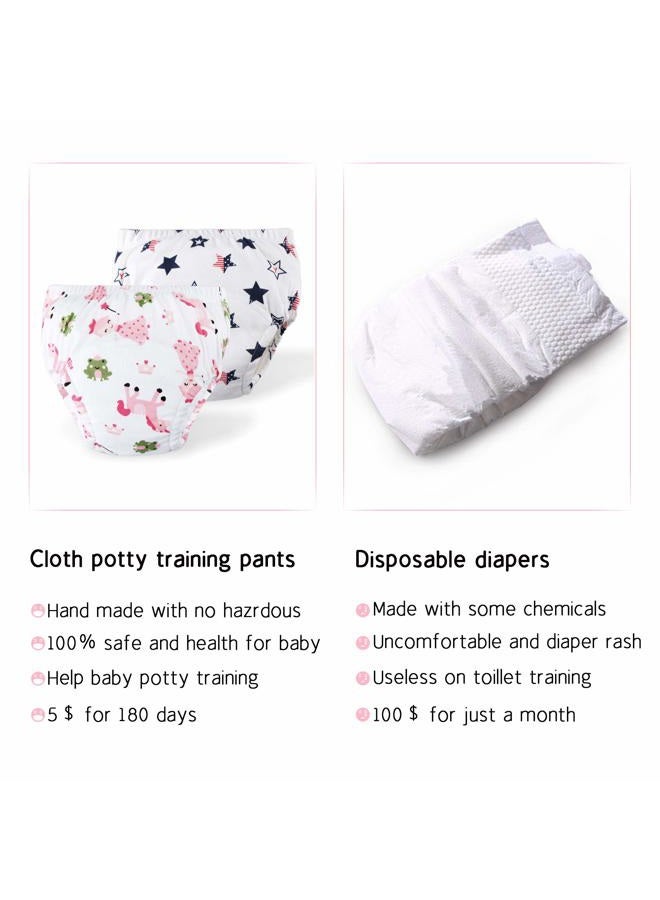 U0U Toddler Potty Training Pants 4 Pack,Cotton Training Underwear Size 2T,3T,4T,Potty Underwear for Girls Mul M - Image 3