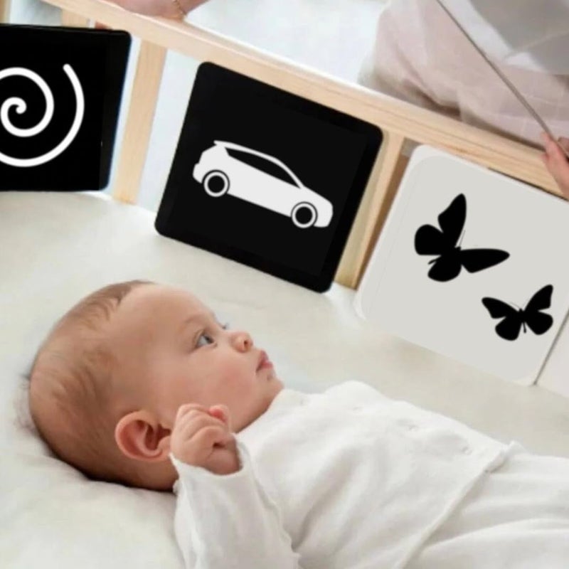 Storio High Contrast Flash Cards for Babies & Infants | Newborn Visual Stimulation & Sensory Development Language_Skills for 0 to 12 Months Kids, 48 Pictures | Best Gift |Travel Friendly - Image 3