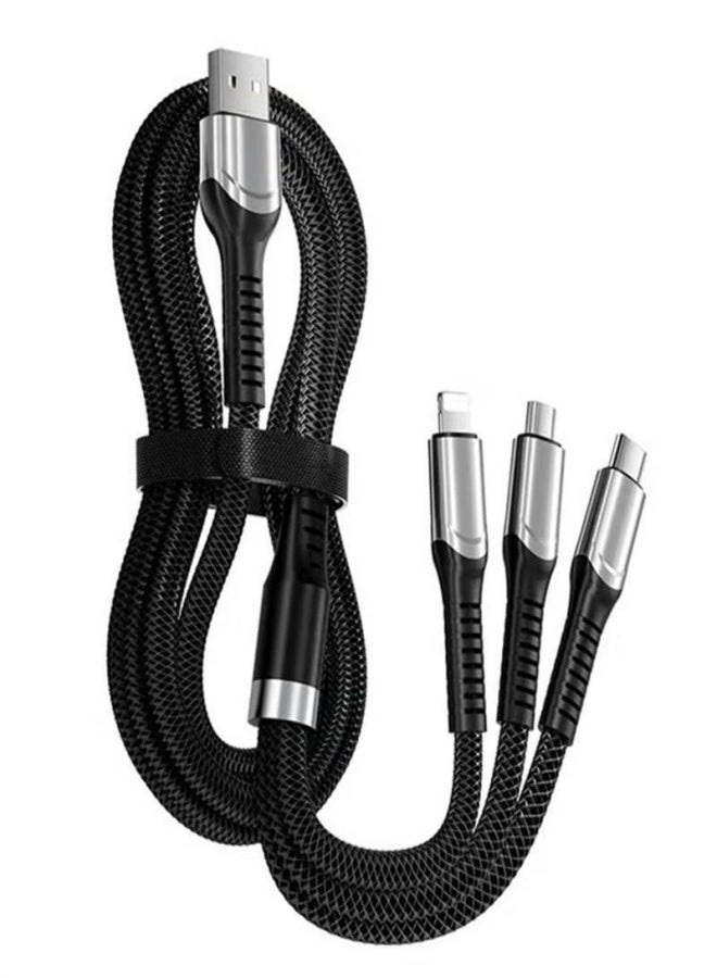 xyxs Xyxs 3 In 1 Usb Charger Cables ultra-fast Braided Nylon Charging Cable Z05042F03FFFBFAFF98CAZ
