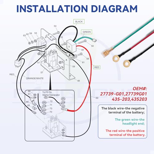 Panglong EZGO 27739-G01 Voltage Regulator, EZ GO TXT Voltage Regulator Replacement, Suitable for 1994-UP EZGO TXT Gas Golf Cart, Replace OEM# 27739-G01 - Image 5