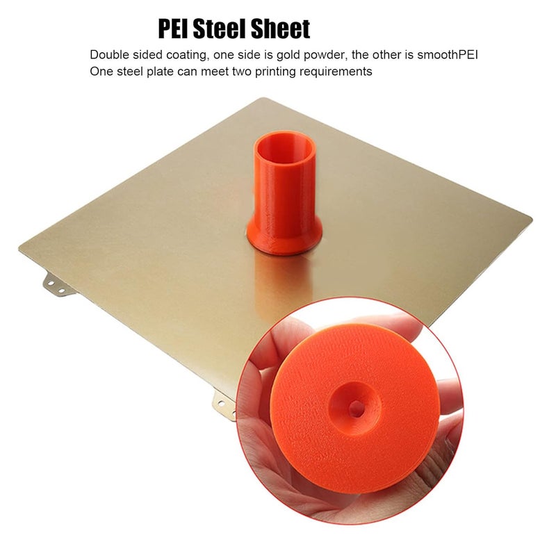لوحة فولاذية ذهبية PEI الربيعية 235x235مم مزدوجة الجوانب ذات ملمس ناعم لطابعة Ender 3 3Pro ثلاثية الأبعاد - Image 5