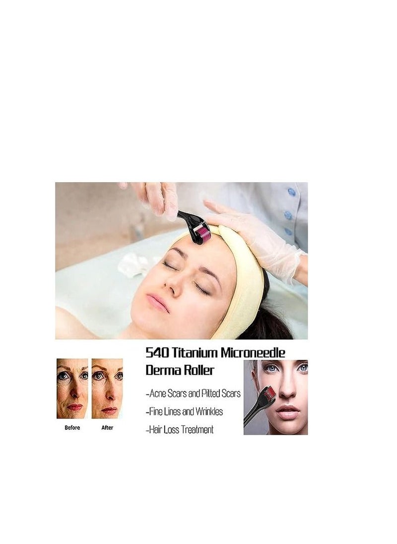 Derma Roller - 540 Microneedle Roller Skin Care System Hair Growth for Women and Men (0.2mm) - Image 1