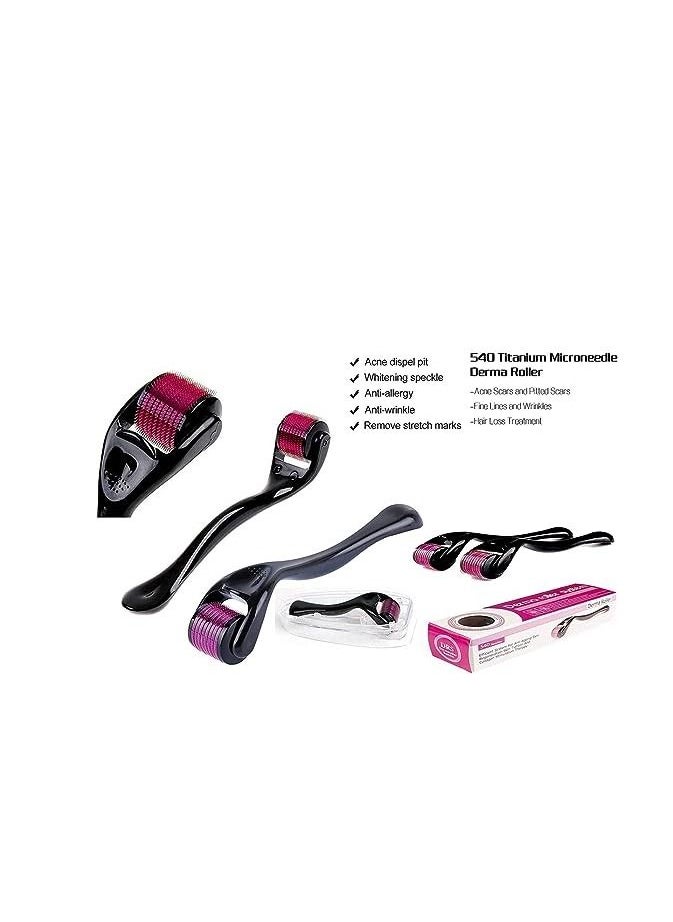 Derma Roller - 540 Microneedle Roller Skin Care System Hair Growth for Women and Men (0.2mm) - Image 1