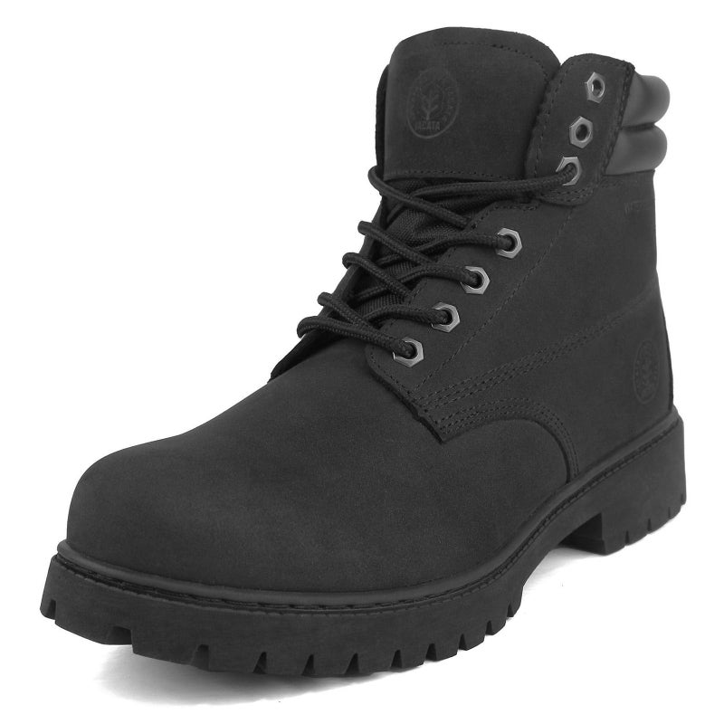 Jacata Men's Water Resistant Leather Work Boot Rubber Sole Construction Oil Resistant Utility Industrial Boots(Size 8.5) - Image 1