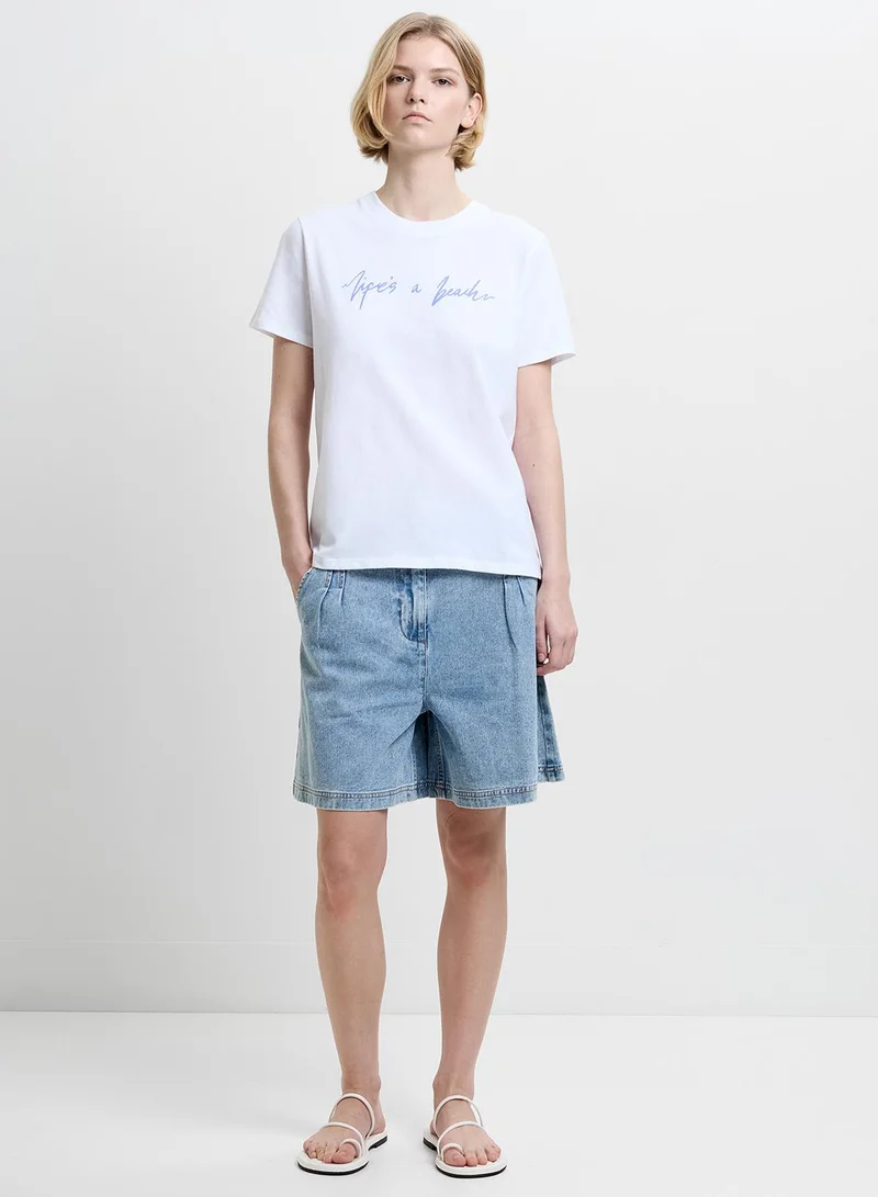 فرنش كونكشن Life Is A Beach T Shirt
