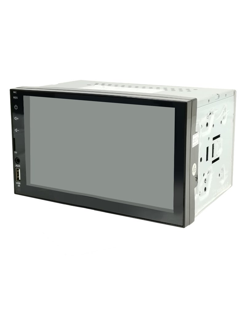 مشغل فيديو للسيارة بشاشة لمس كاملة مقاس 7 بوصات مع شاشة عالية الدقة، مشغل LCD للسيارة بدقة FullHD مع وصلة مرآة Android ومدخل كاميرا خلفية - Image 2