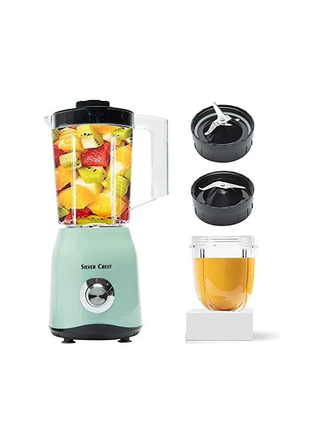 PROMASS - Blenders For Kitchen, 1500 Watts Countertop Smoothie Blender Machine W/ 2 Cup, 2 In 1 Multi-Function High-Speed Blender Grinder Mixer for Juicer, Shakes, Smoothies, Baby Food, Puree, Ice Crush - Image 1
