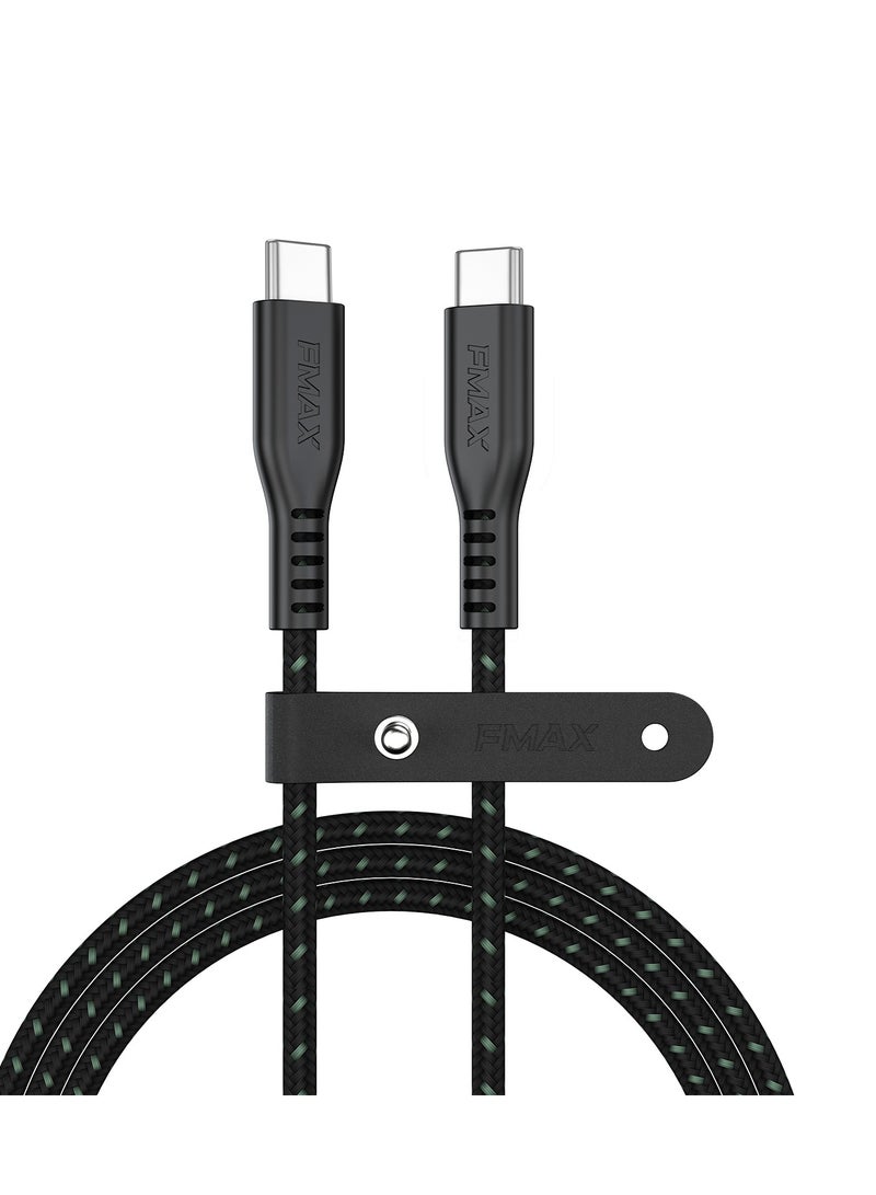 FMAX Type C To Type C Charge Cable  Black For Apple Macbook M1 Max Galaxy and  iphone 15 Pro Max - Iphone 15 - 15 Pro max  60W - Image 1
