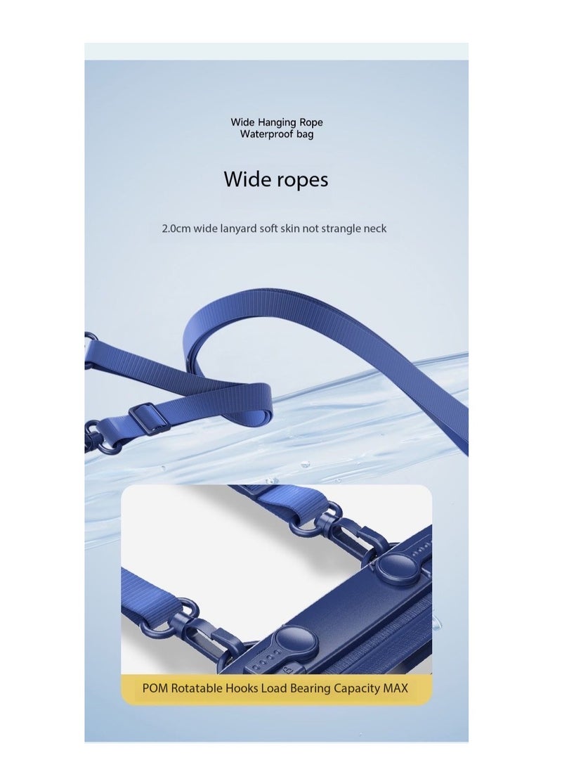 Generic 2-Pack PVC Waterproof Phone Pouch with Double Hook Lanyard & Arm Strap, IPX8 Certified Universal Dry Bag for Phones up to 7.2'' - Touch-Sensitive Underwater Case with Adjustable Straps, Leak-Proof & Shockproof for Swimming/Diving/Beach/Water Sports（D012-2,White） - Image 5