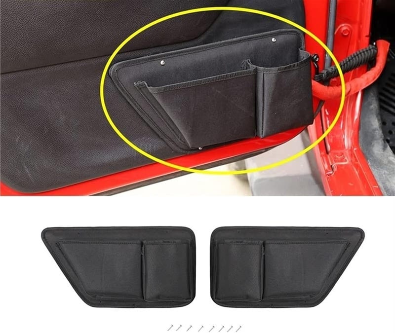 DEMULAX Car Door Storage Bag Organizer for Jeep Wrangler - Image 4