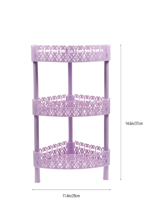 TOPBATHY Bathroom Storage Rack 3 Layer Triangle Corner Shelf Organizer for Home Kitchen Bathroom Desktop Stand Plastic Storage - Image 3