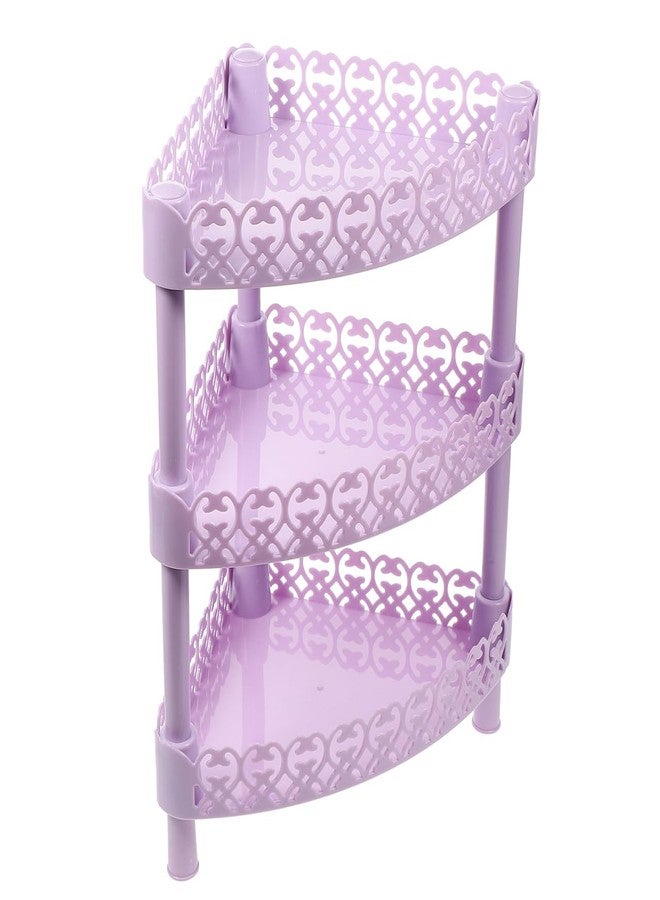 TOPBATHY Bathroom Storage Rack 3 Layer Triangle Corner Shelf Organizer for Home Kitchen Bathroom Desktop Stand Plastic Storage - Image 1